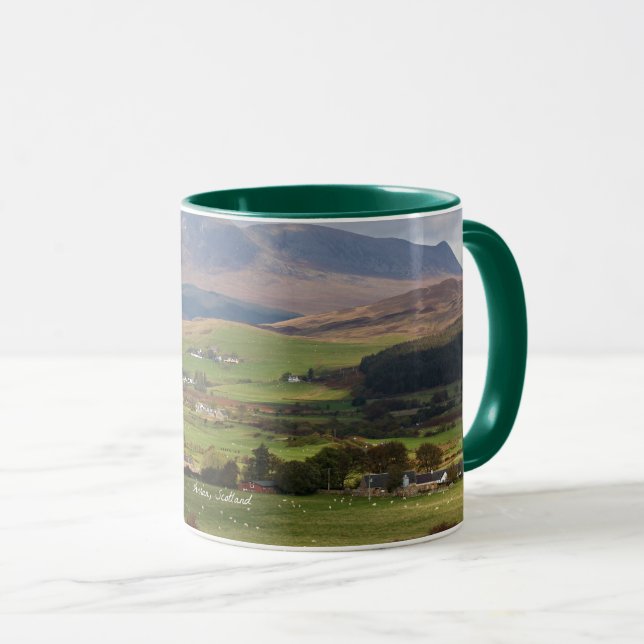 Caneca Arran, fotografia da paisagem da Escócia (Frente Esquerda)