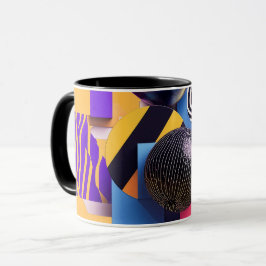 Caneca Arranjo abstrato com esferas coloridas
