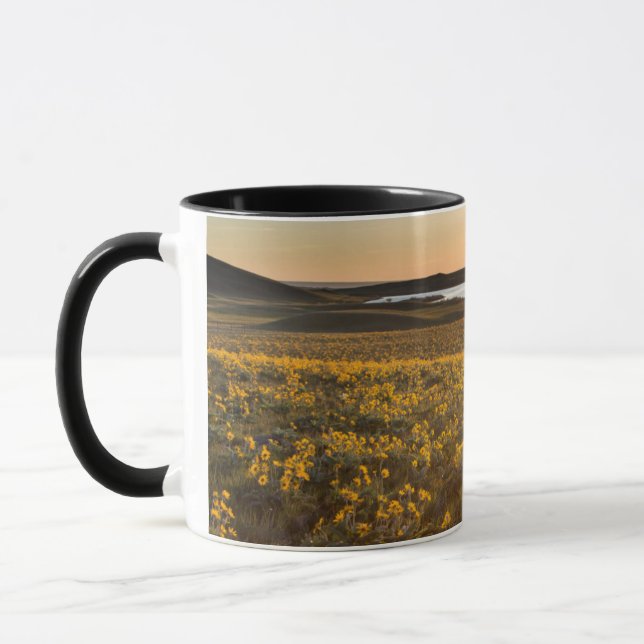 Caneca Arranjo de Flores Silvestres de Balsamroot de Folh (Esquerda)