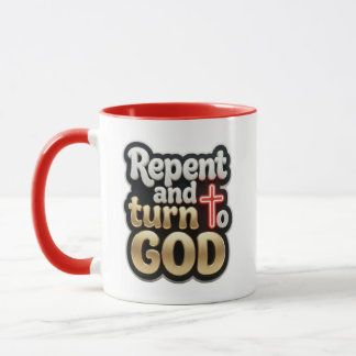 Caneca Arrependa-se e volte para DEUS - Cristão