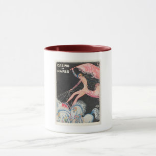Caneca Art Deco, Casino, Paris, Louis Gaudin, Vintage