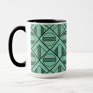 Caneca Art Deco Circles e Diamantes Mug