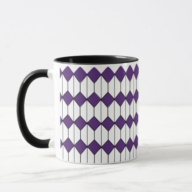 Caneca Art Deco Diamantes e Hexágonos (Esquerda)