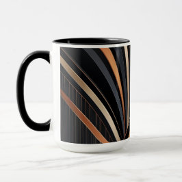 Caneca Art Deco Metallic Geometric Elegance