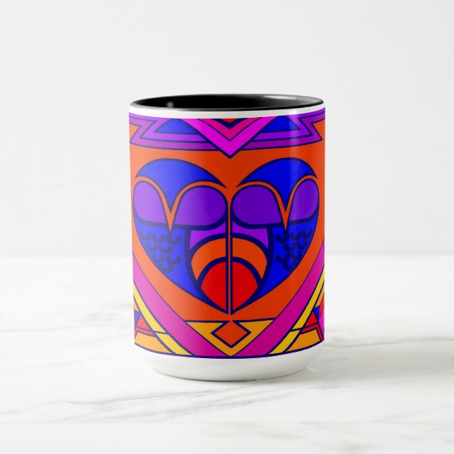 Caneca Art Deco Namorados Heart (Centro)