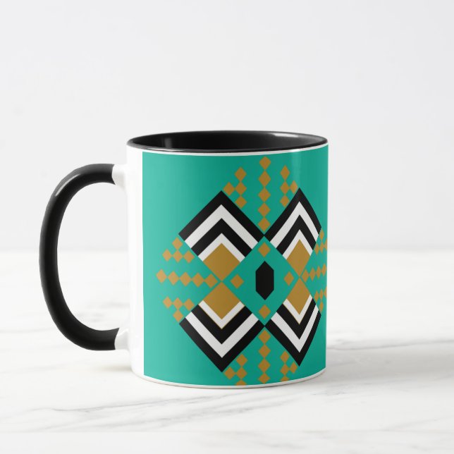 Caneca Art Deco Quilt Inspirado (Esquerda)