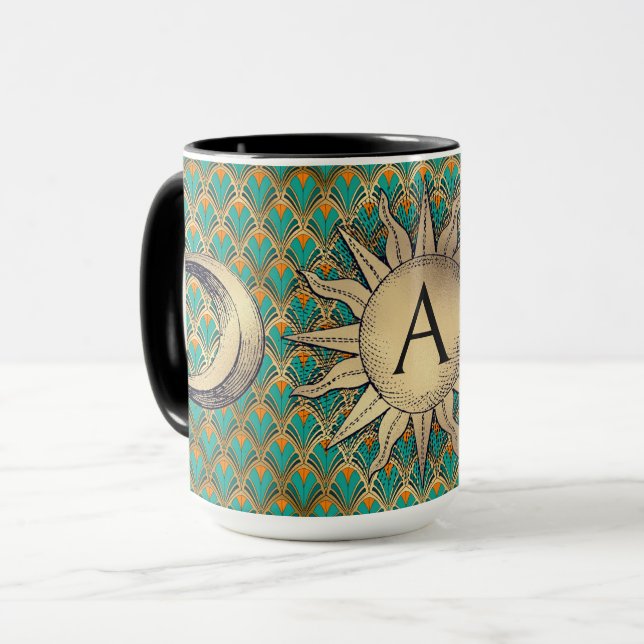 Caneca Art Deco Sun & Moon (Frente Esquerda)