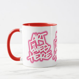 Caneca Art Lives Here Pattern