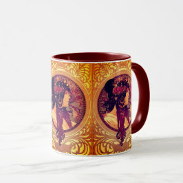 Caneca Art nouveau Alphonse Mucha Donna elegante
