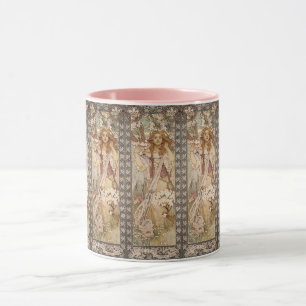 Caneca Art nouveau alphonse mucha Joana d'Arc