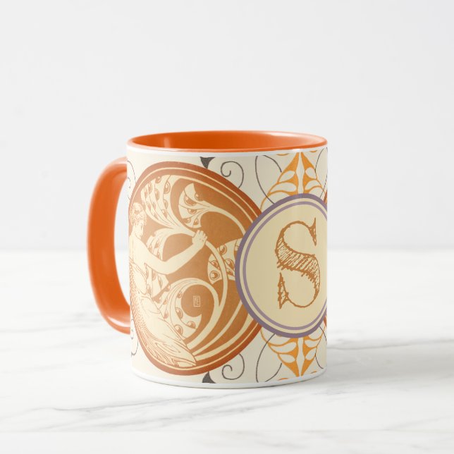Caneca Art Nouveau Angels #9 Mug (Frente Esquerda)
