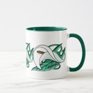 Caneca Art Nouveau calla lily