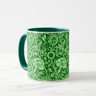 Caneca Art Nouveau Carnação Damask, Emerald Green