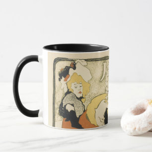 Caneca Art Nouveau Dancer Jane Avril, Toulouse Lautrec