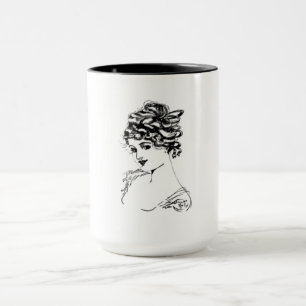 Caneca Art Nouveau Lady 1917 Belas Artes
