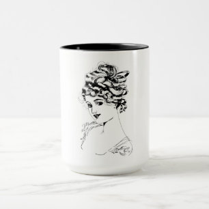 Caneca Art Nouveau Lady 1917 Belas Artes