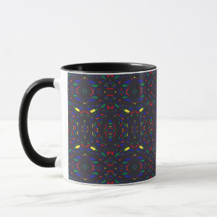 Caneca Arte Abstrata Acrílica Arco-íris Prismática