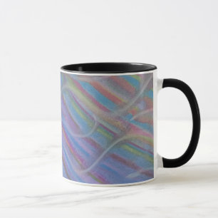 Caneca Arte abstrata colorida única P40M