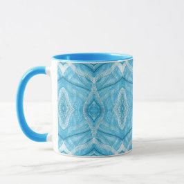 Caneca Arte Abstrata de Aquarela Azul Psychomachia