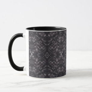 Caneca Arte Abstrata de Aquarela Preta Escura da Morte