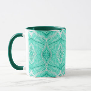 Caneca Arte Abstrata em Aquarela Verde Psychomachia