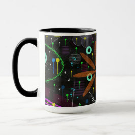Caneca Arte abstrata: satélite