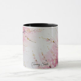 Caneca Arte Abstrata Vibrante das Flores de Cerejeira