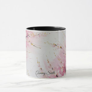 Caneca Arte Abstrata Vibrante das Flores de Cerejeira