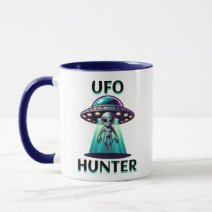 Caneca Arte Ai com OVNI Fez uma Alienígena