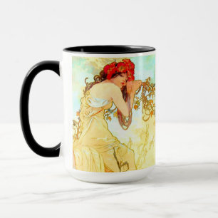 Caneca Arte Alphonse Mucha Nouveau Verão