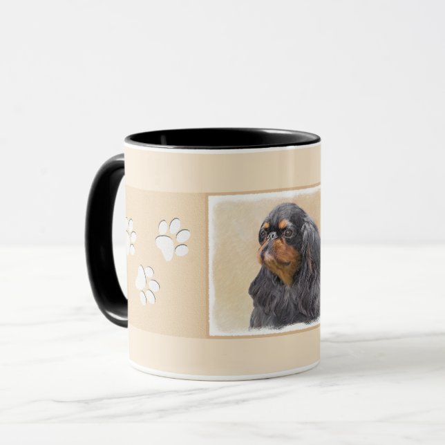 Caneca Arte Animal Original Pintura Inglesa Toy Spaniel (Frente Esquerda)