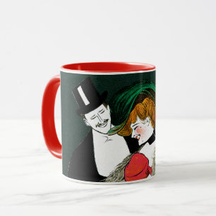 Caneca Arte Antiga Art Nouveau, Moda Italiana Amor Romanc