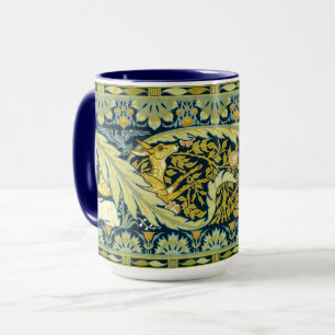 Caneca Arte Antiga Arte Nova Cervos & Coelhos por Walter