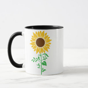 Caneca Arte Botânica de Girassol Alto
