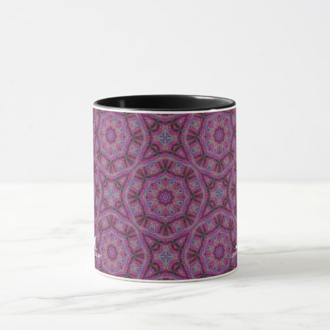 Caneca Arte caleidoscópica do volume nove 32 (Centro)
