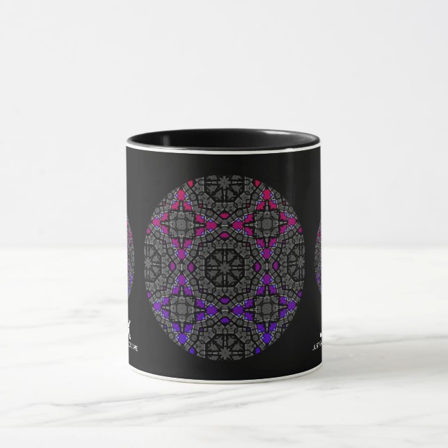 Caneca Arte caleidoscópica do volume treze-três (Centro)