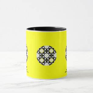 Caneca Arte caleidoscópica do volume um a vinte e cinco