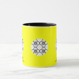 Caneca Arte caleidoscópica do volume um a vinte e dois