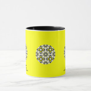 Caneca Arte caleidoscópica do volume um nove