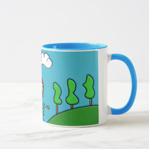 Caneca Arte Caprichosa de Fungos da Floresta