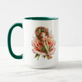 Caneca Arte Caprichosa de Menina Fada das Flores Estilo C