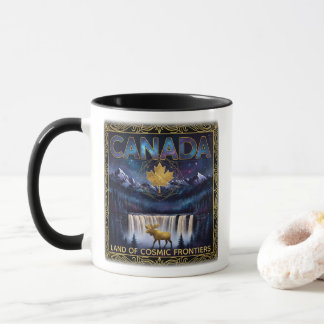 Caneca Arte Celestial Canadá Cósmico Natureza
