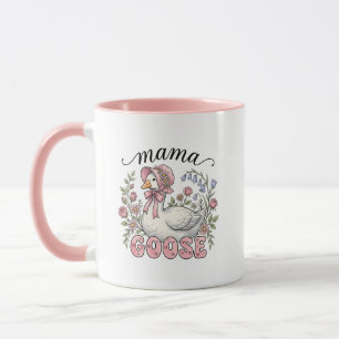 Caneca Arte com palavras de ganso Mama fofa