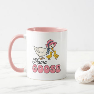 Caneca Arte com palavras de ganso Mama fofa