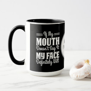 Caneca Arte com palavras de sarcasmo engraçado adicionar 