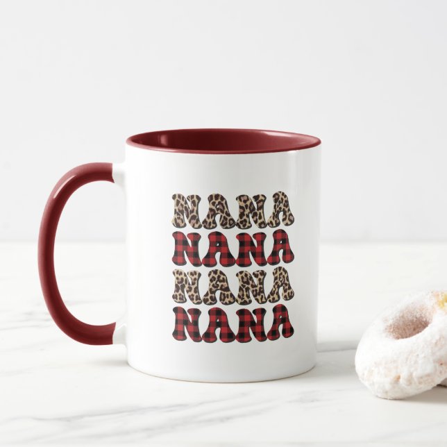 Caneca Arte com palavras Nana fofa  (Com Donut)