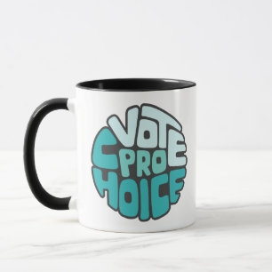 Caneca Arte com Palavras Voto Pró Escolha