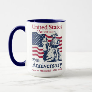 Caneca Arte Comemorativa do 250º Aniversário dos Estados 