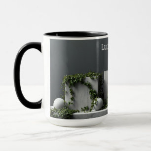 Caneca Arte Concreto de Botânica Brutalista Industrial