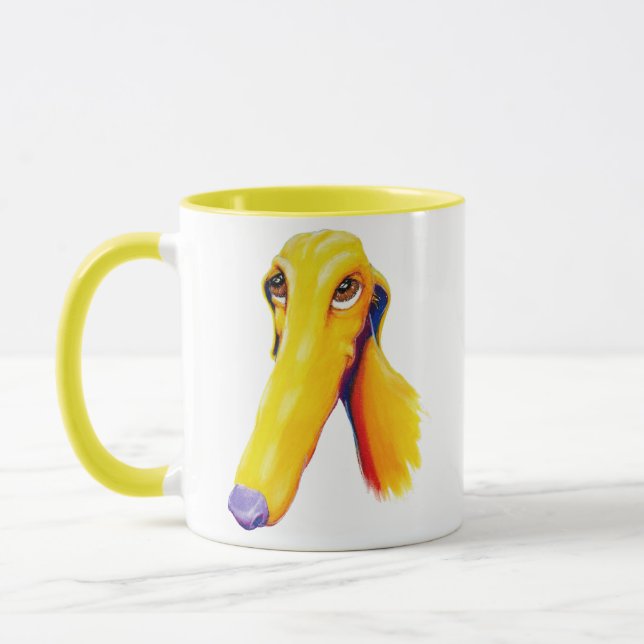 Caneca Arte Cuja Longa Alca Cinza Greyhound (Esquerda)